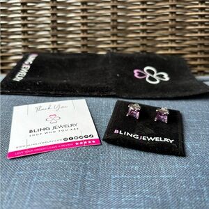 Bling Jewelry Purple Earrings